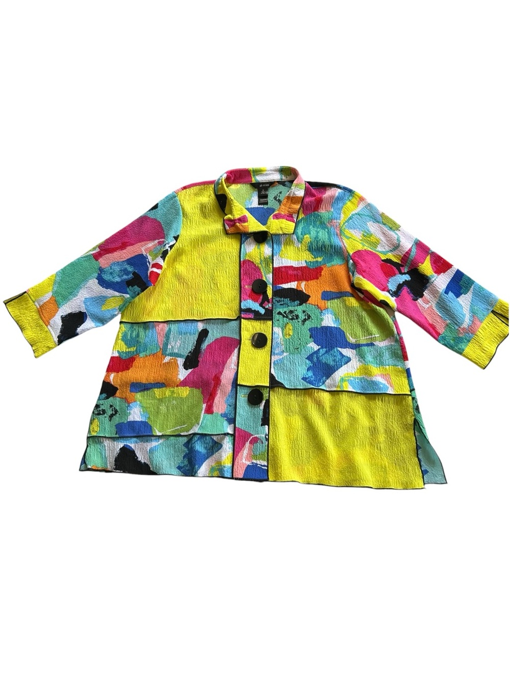 Ali Miles 1X Colorful Tunic Art to Wear Wearable Art Maximalism Dopamine Quirky